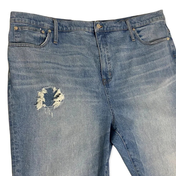 NWT Madewell Classic Straight Jeans in Light Wash: Step-Hem Edition-sz 37 - Picture 4 of 11